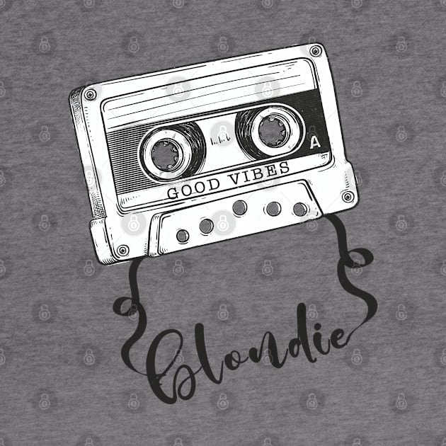 Good Vibes Blondie // Retro Ribbon Cassette by Stroke Line